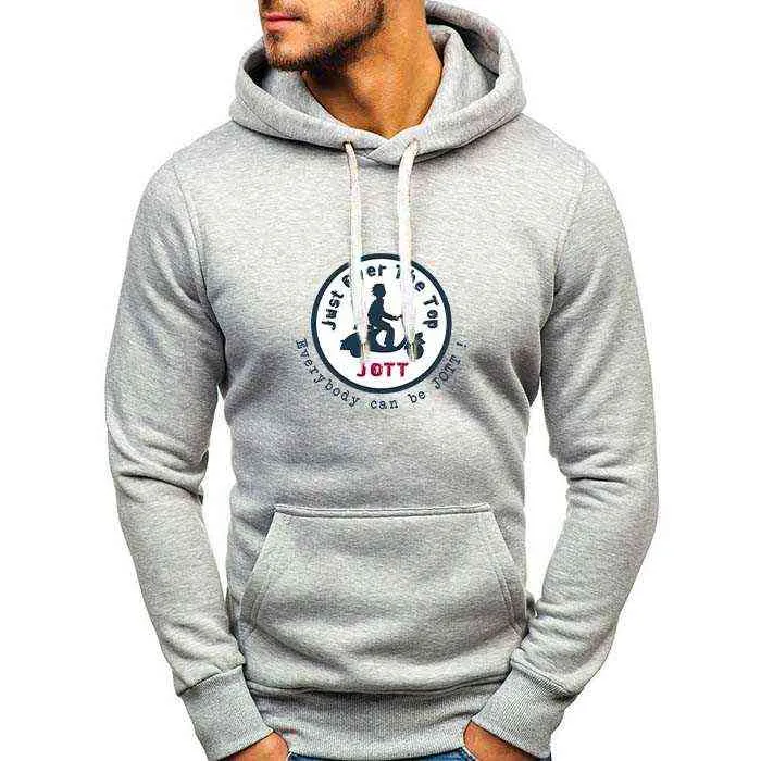 Ultima moda uomo autunno e inverno il tempo libero Jott stampa manica lunga con cappuccio design sportivo S-4xl 211224