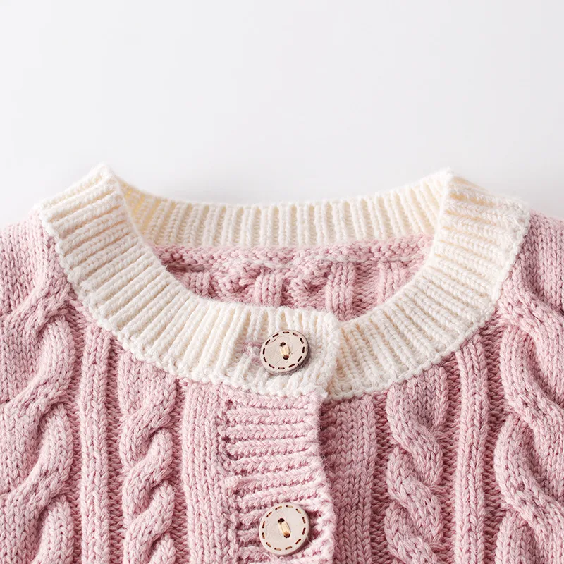 winter clothes plus velvet Baby Girls Boys infants children sweaters knitted twist coat jacket all-match cardigan 0-3Years 201109