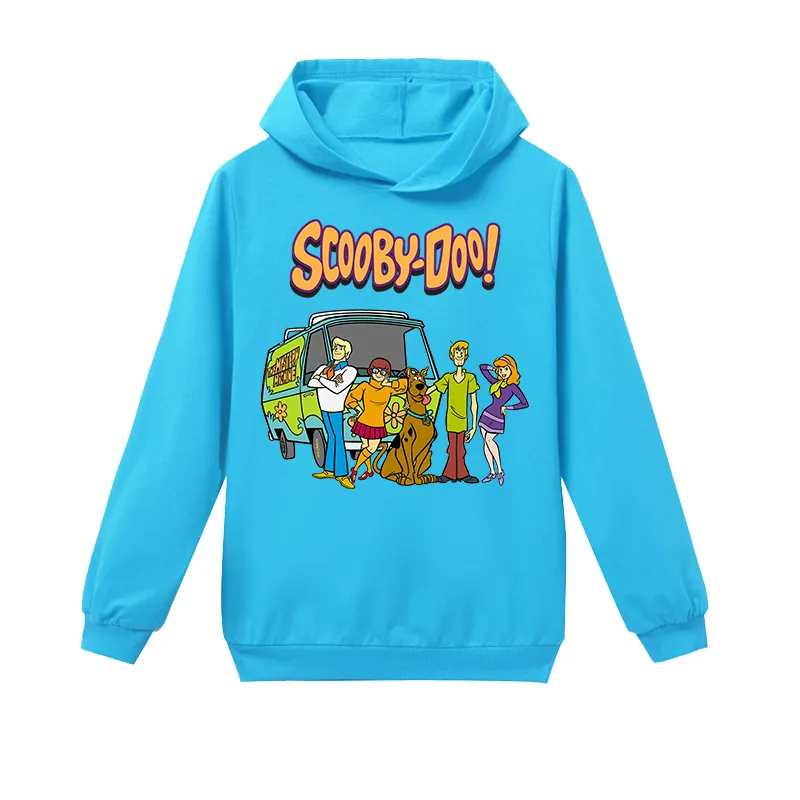 Spring Autumn Scooby doo pojkar kläder barn tecknad hoodies för tonåring flickor mystery maskin tryck roliga hund barn tröja 20123455306