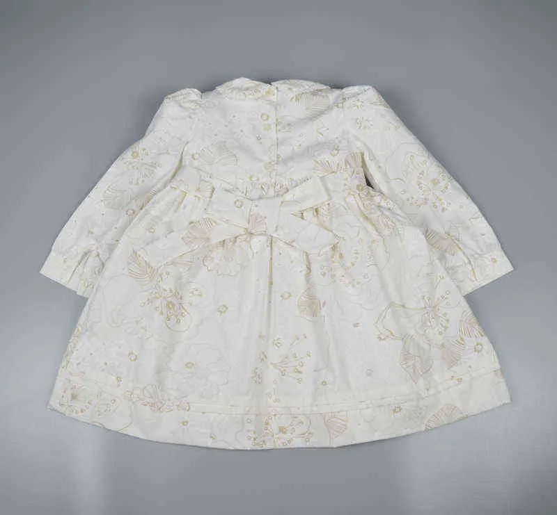 filles robes pour la fête et le mariage 2021 enfants filles à manches longues robe smockée automne enfants à la main vintage smock robes G1218