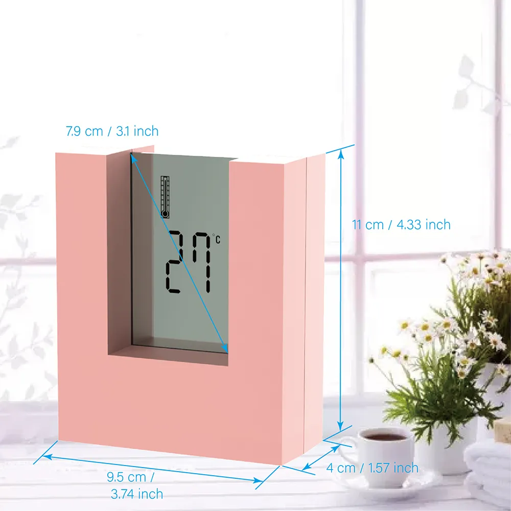 Elektronischer Schreibtischwecker, Kalender mit Countdown-Timer und Thermometer für Heimbürouhr, Batterieuhr LJ201204