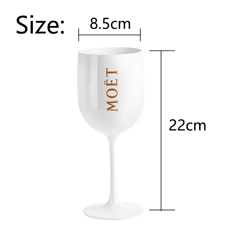 Moet Chandon Ice Imperial White Acryl Kieliszek Klast klasyczne kieliszki do wina do domu Puchar przyjęcia Puchar Świąteczny Prezent Świąteczny Szampan LJ9469809