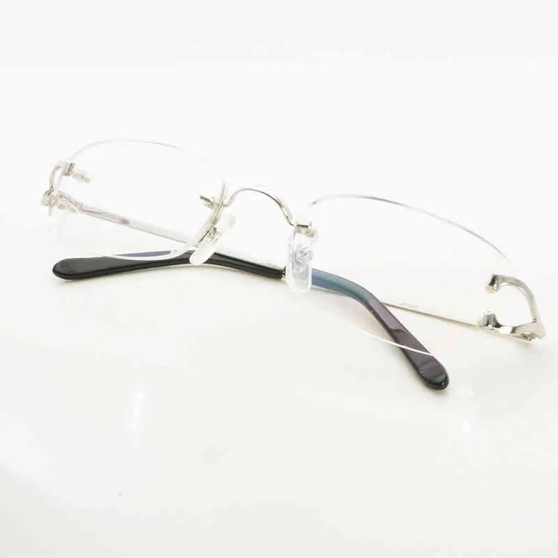 Vintage Eye Glasses For Women Metal Clear Rimless Optical Glasses Frame Carter Womens Eyeglasses Designer Brand Men Accessories