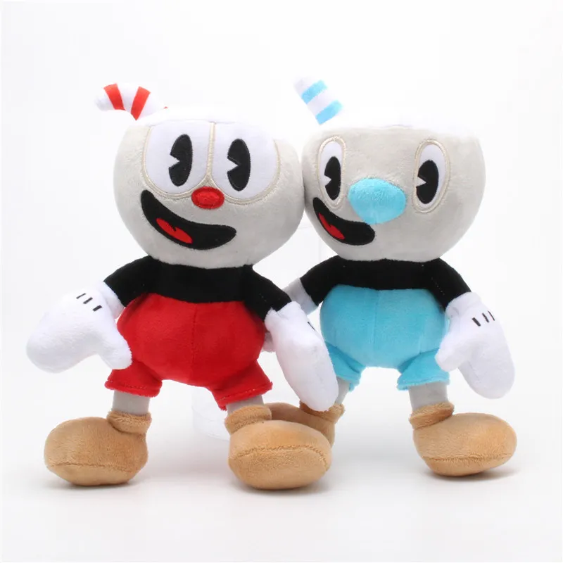 25 cm Cuphead Mugman Game Doll Toys Adventure Soft Farged Plux pour les enfants Gift Y2007034081720