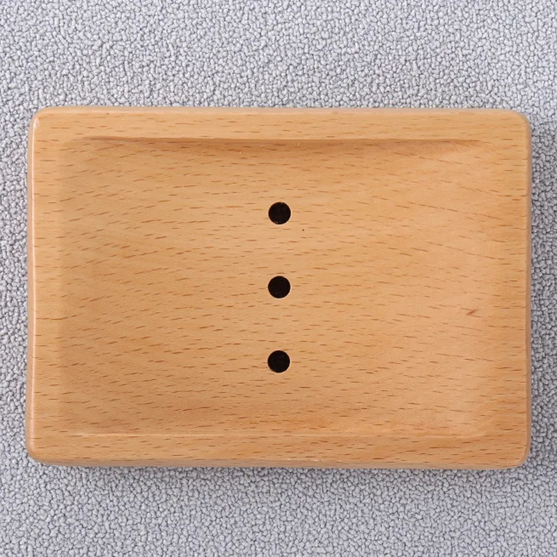 Natural Holzseife Schale Abfluss Holzseife Tabletthalter kreativer Rackplattenschachtel Tragbarer Behälter für Bad Dusche Badezimmer BH4455 Wly