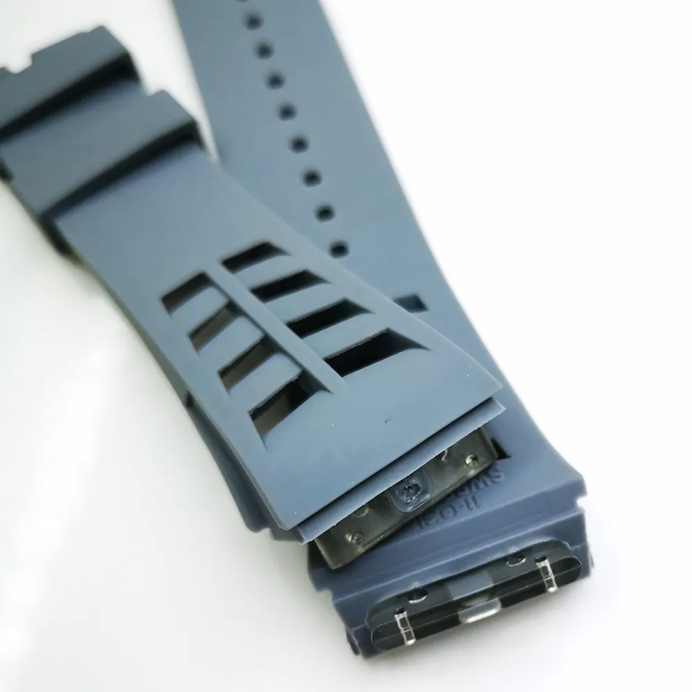 25 мм 20 мм серые часы-полоса Clasp Резиновый ремешок для RM011 RM 50-03 RM50-01237S