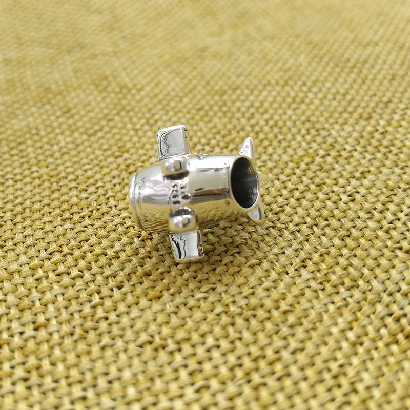 925スターリングシルバージュエリーPandora Charm Disny Miky Mini Mouse飛行機のダングニアビーズブレスレットロゴALEバングルの女性男性誕生日ギフトバレンタインの日790708C00