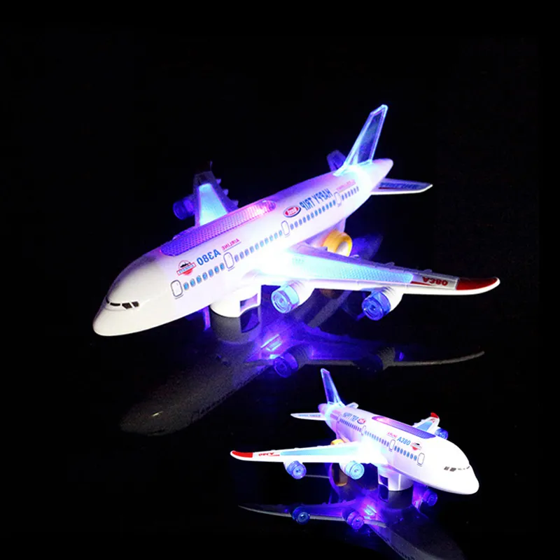 Dzieci Slider Toys Electric Music Light Automatyczny samolot sterujący samolot samolot pasażerski