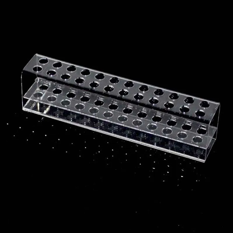 Transparent Jewelry Pouches 24 hole Acrylic Cosmetic box Eyebrow Pencil Brush Protector Makeup Brush Display Stand Organizer342N