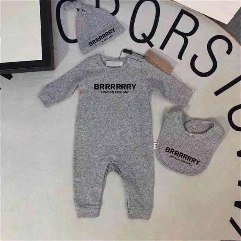 Geboren Baby Meisje Ontwerper Merk Brief Kostuum Overalls Kleding Jumpsuit Kids Bodysuit voor Baby's Outfit Romper Outfit 220105