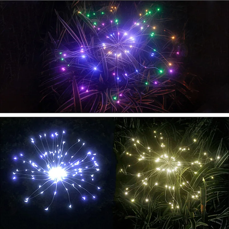 LED Solar Lights Outdoor Waterproof Fairy Garland 90 150 LEDS Light String Lawn Lawn Street Dekoracja świąteczna 201212300s