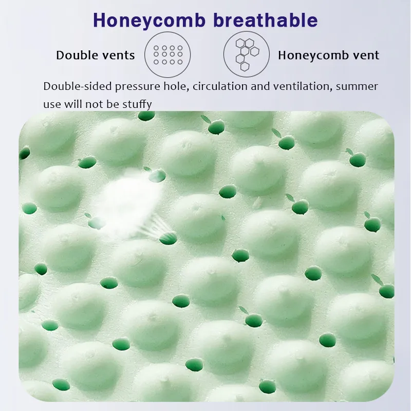 Negatives Ionen-Naturlatex-Kissen Kopf-Nacken-Massagekissen Anti-Milbe Antibakterielle Wirbel Orthopädische Gesundheitsfürsorge für zu Hause 201226