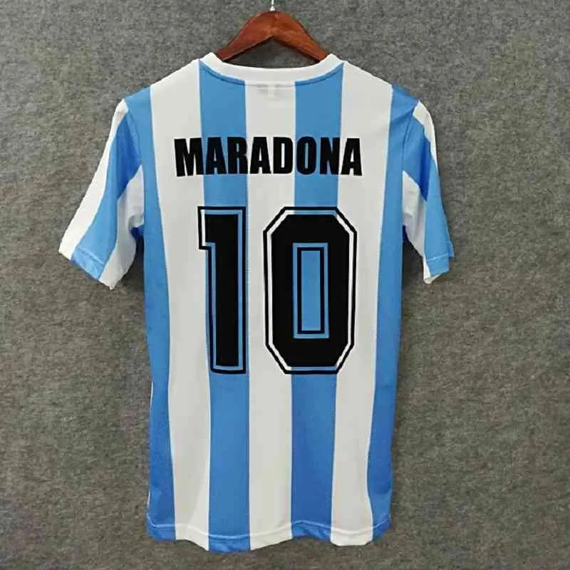 1986 Klasyczna koszula męska Maradona Retro Jersey Argentyna 86
