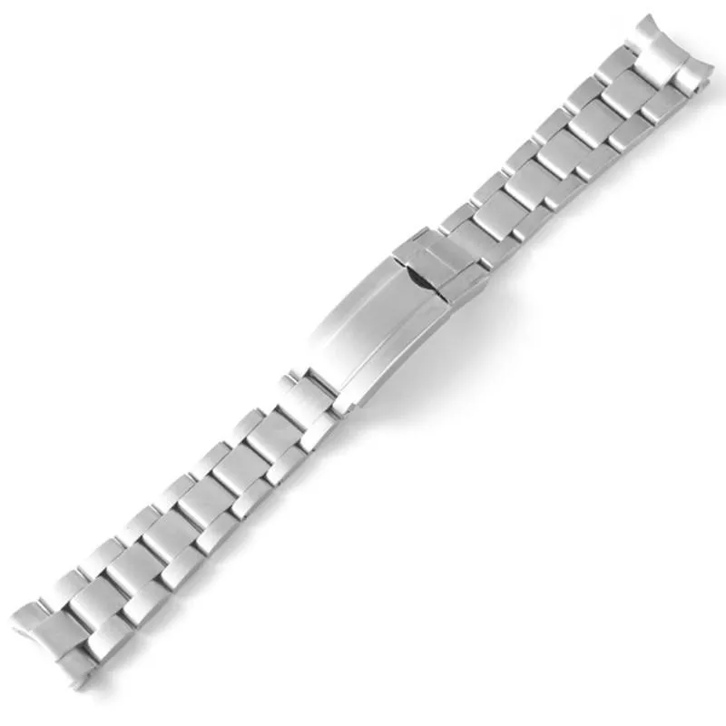 Nuovo cinturino orologio da 20 mm cinturino orologio in acciaio inossidabile 316L bracciale con estremità curva argento accessori orologi cinturino uomo sottomarino233e