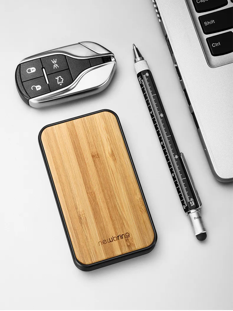 販売2021 NewBring Slide Credit Card Cholder Novelty Wallet With Wood Cover Slim Front Pocket RFIDマネークリップ337E7771638