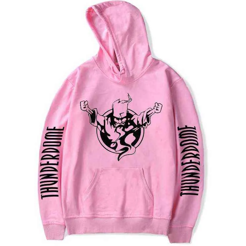 Thunderdome Erkekler Hoodie Serin Baskı Harajuku Sweatshirt 80s 90s Üstler Kadın Moda Sokak Giyim