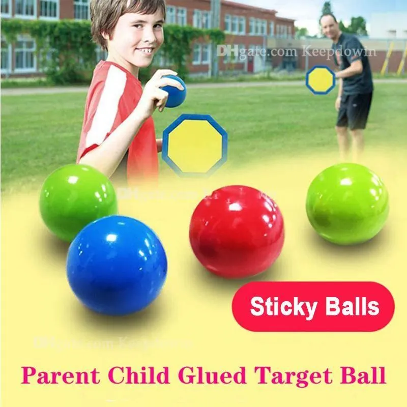 Lysande takbollar Stress Relief Sticky Ball Limmad Target Ball Family Decompression Balls Långsamt Squishy Glow Toys för barn GI2738323