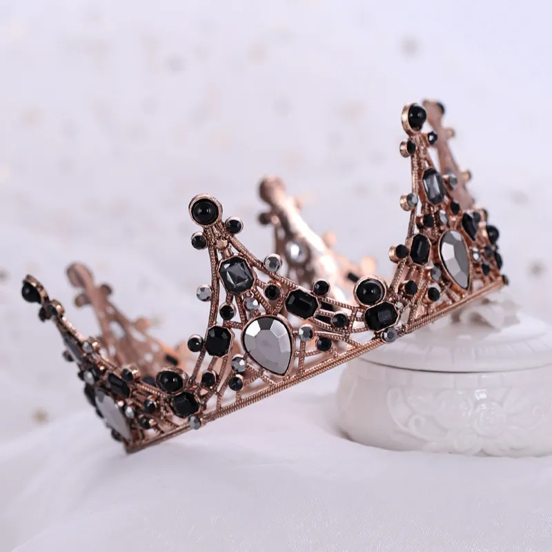 Gold Princess Headwear Chic Bridal Tiaras Accessories Stunning Crystals Pearls Wedding Tiaras And Crowns 1207300F