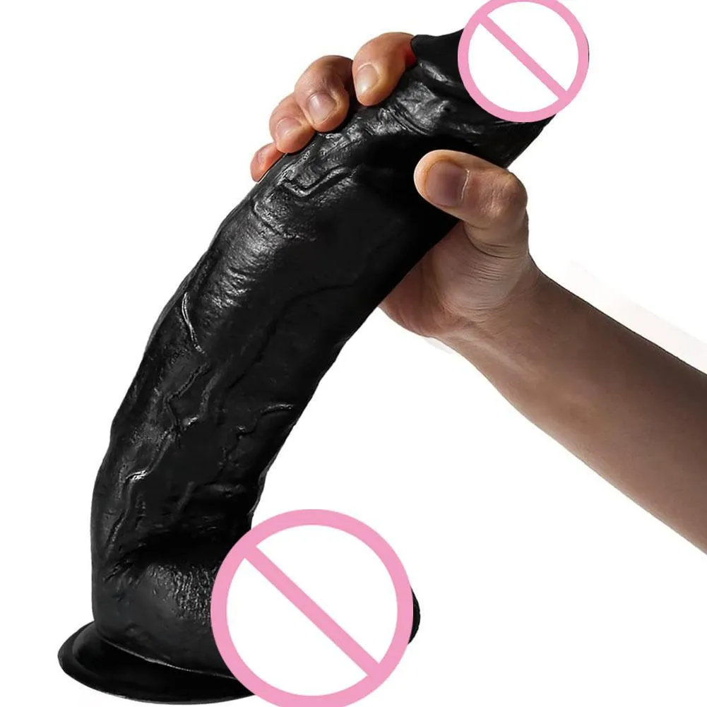 Movconly 27 CM énorme gode peau sentiment réaliste gode Silicone doux liquide gel de silice pénis avec ventouse Sex Toys pour femme Y28793696