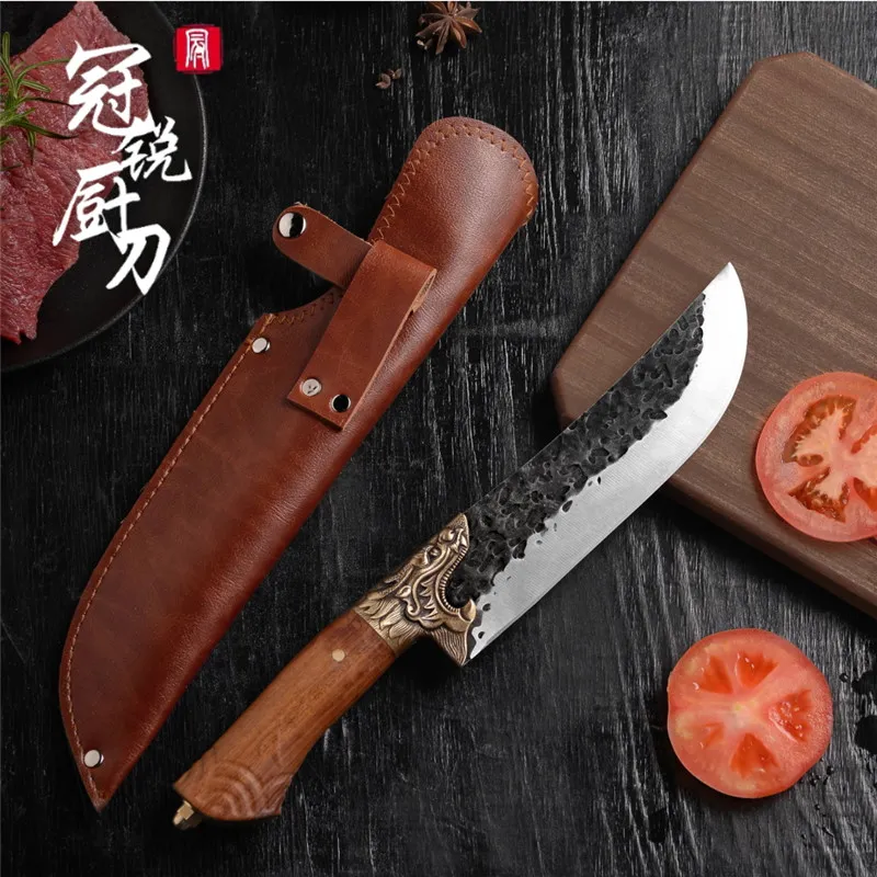 Chef -kok Mes Roestvrij staal Traditionele Chinese Slaught Butcher Tool Keuken Kook BBQ Gadgets Snijden Vlees Groenten5320009