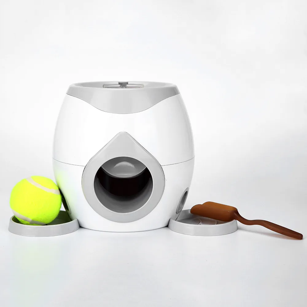 PET Topu Launcher Oyuncak Köpek Tenis Gıda Ödül Makinesi Atıcı İnteraktif Tedavi Yavaş Besleyici Oyuncak Kediler ve Köpekler için Uygun LJ201125