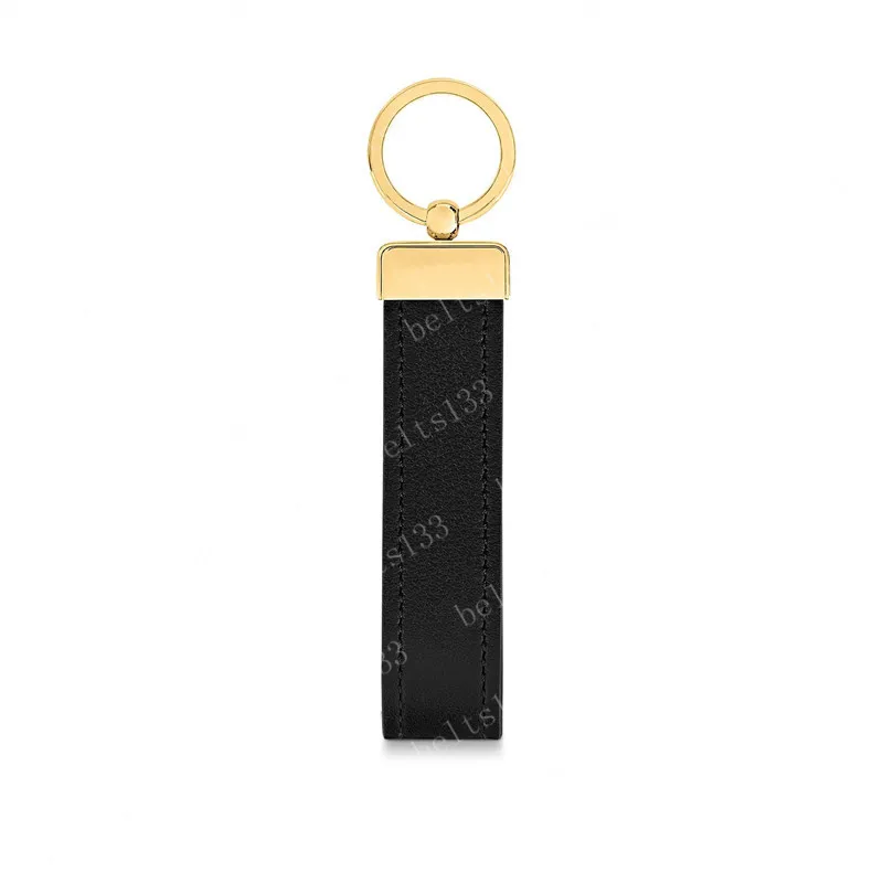 2022 Key Holder Keychain Key Chain Buckle Keychains Lovers Car Handmade Black Leather Bags Pendant Accessories 65221 with 268q