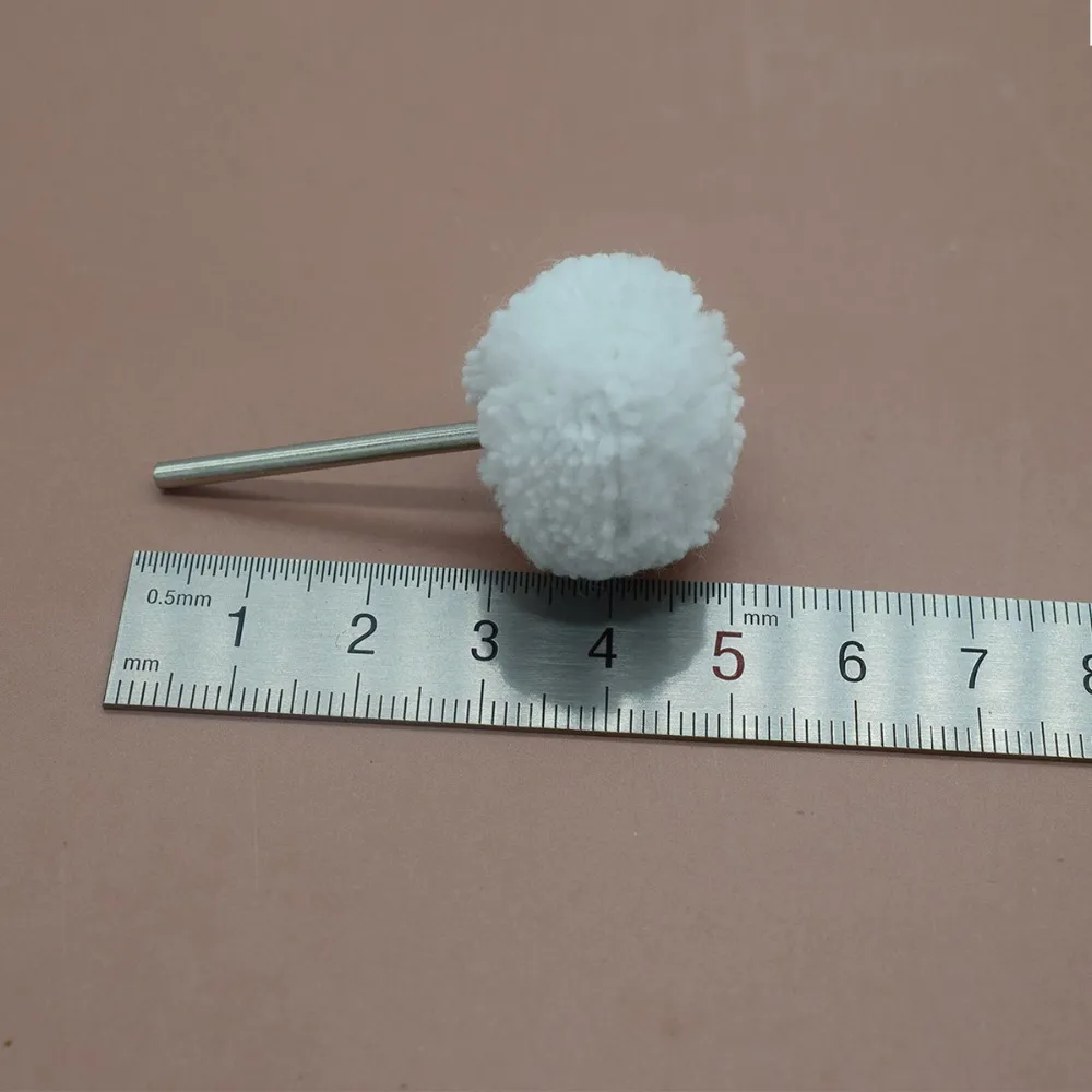 100 peças escovas de polimento de roda de algodão branco Dremel acessórios de ferramentas rotativas haste 2 35 mm T200815268z