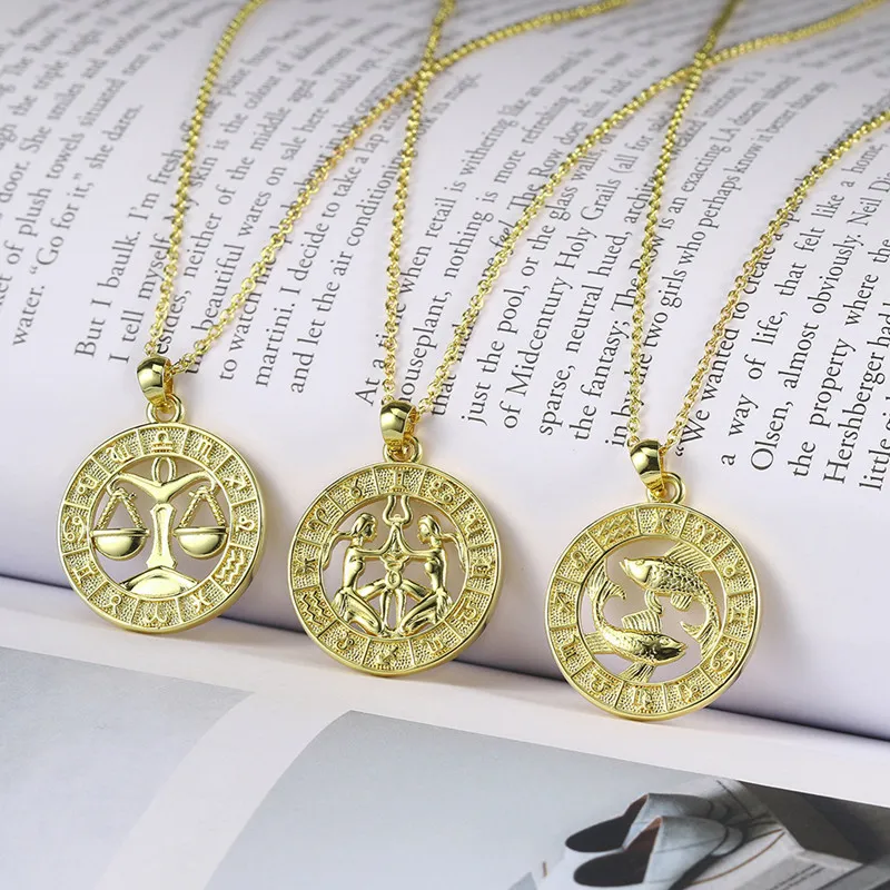 Creative 12 Horoscoop hanger ketting voor vrouwen mannen zoete feest ketting sieraden geschenken 9057998