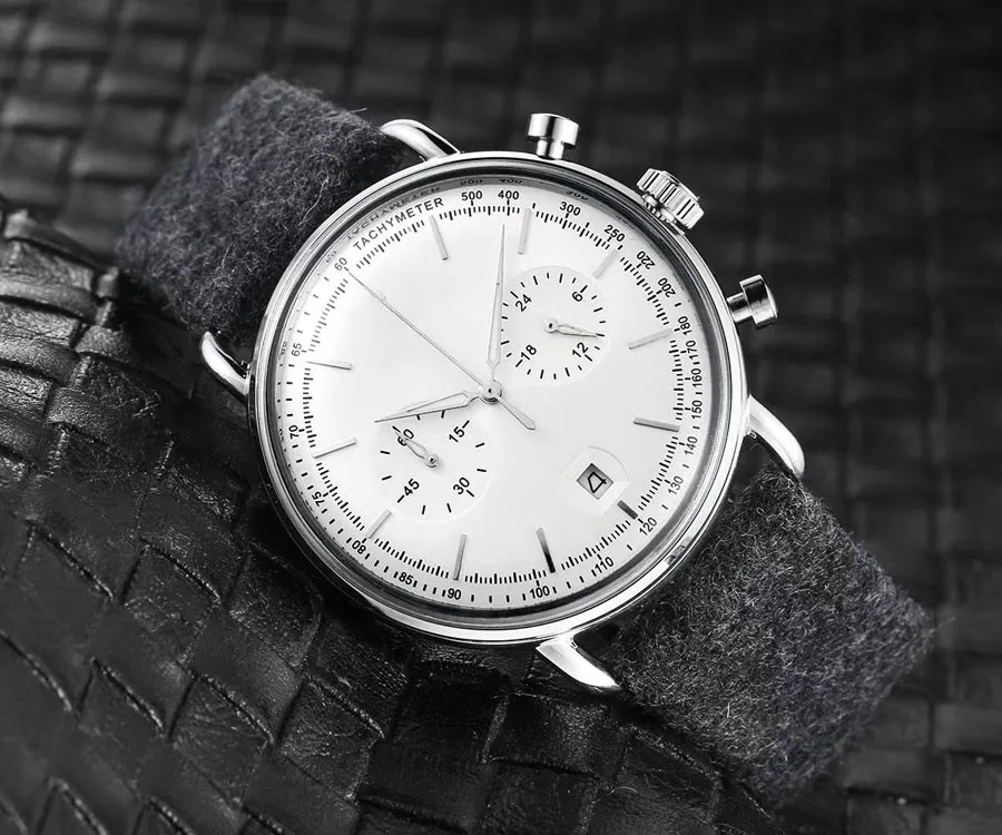 Fashion Brand Watches Men Multifunction style Leather Quartz Wrist Watch AR46286t