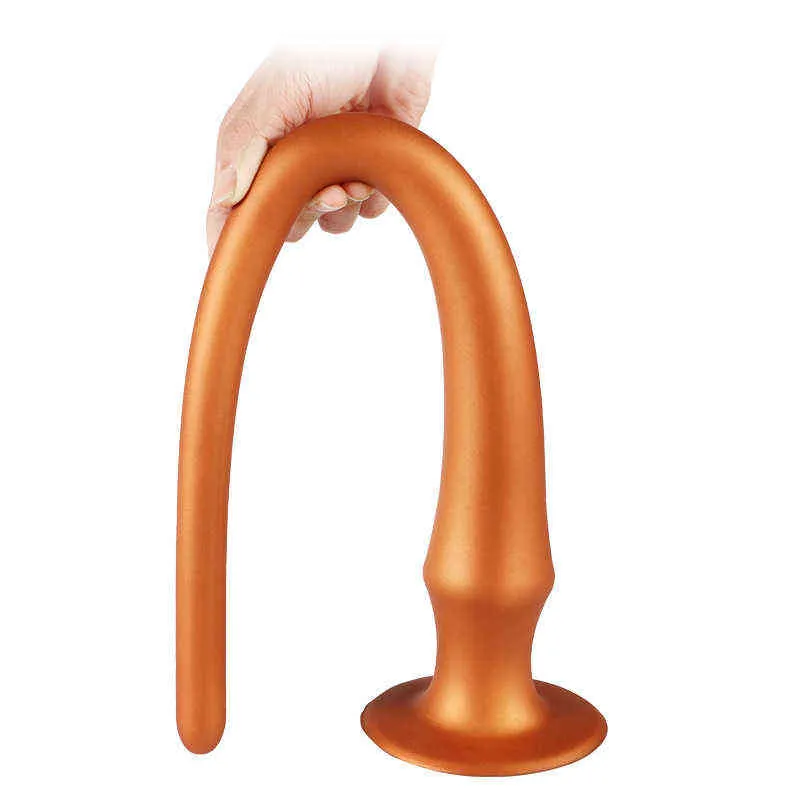 NXY Dildo Giocattoli anali 65 cm Super Long Fun Plug Tail Dispositivo masturbazione maschile e femminile Silicone liquido In profondità Prodotti adulti nel cortile 0225