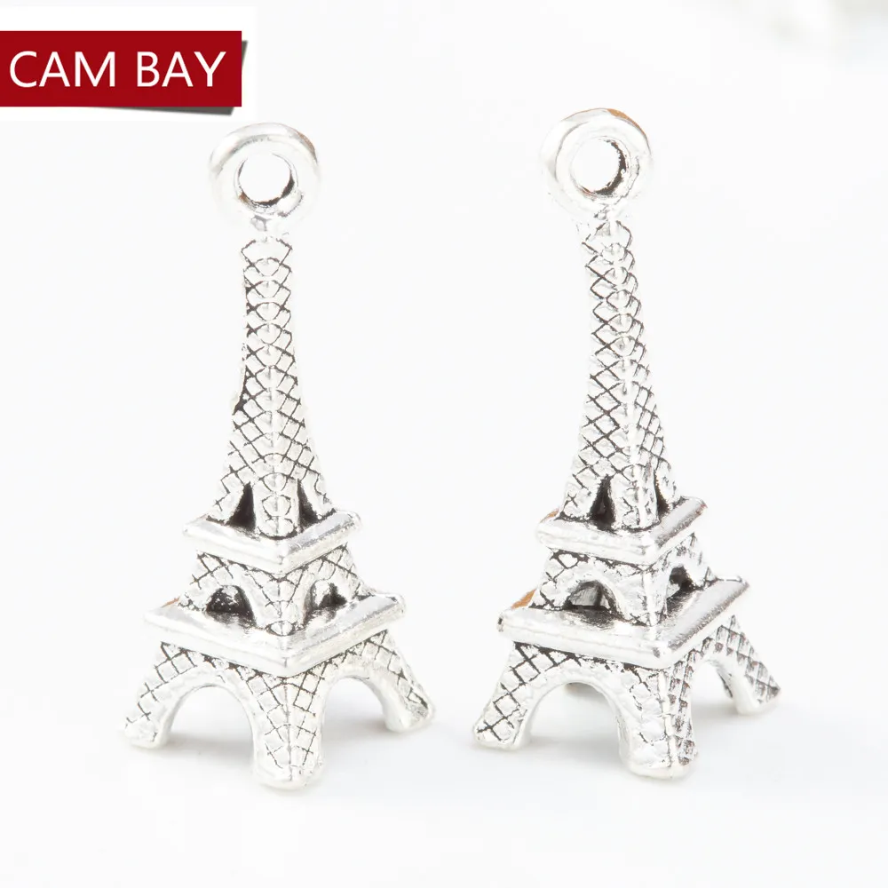 200 pezzi in lega antica torre Eiffel ciondoli pendenti in metallo adatti braccialetto collana creazione di gioielli accessori artigianali fai da te273S