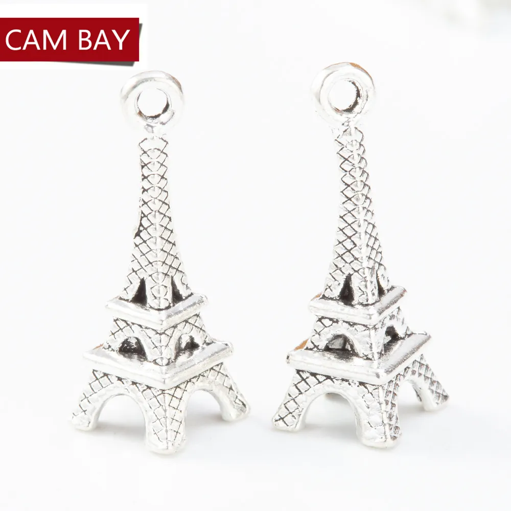 200 st antiklegering Eiffel Tower Charms Metalhängen passar armband halsbandsmycken som gör DIY hantverk Tillbehör273s