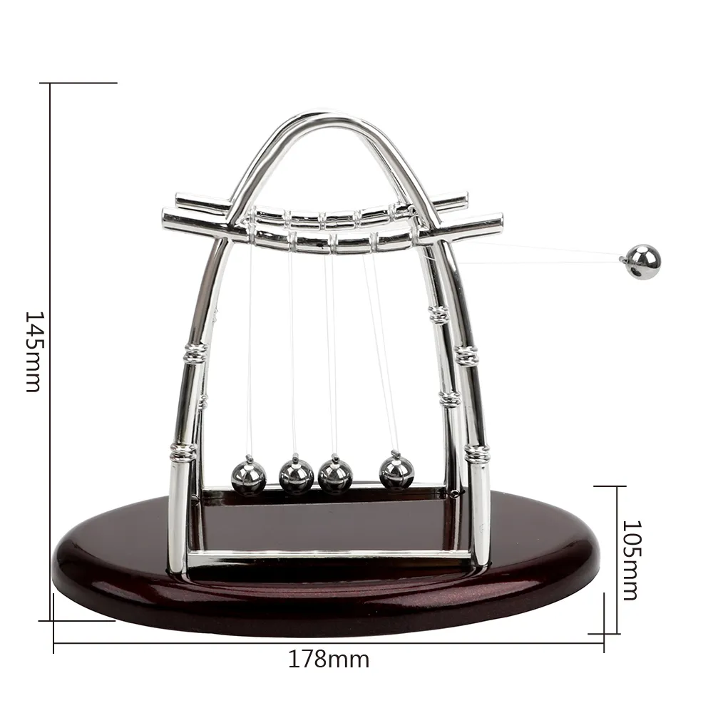 مكتب المنزل الديكور المعادن البندول الكرة الحرف التعليمية Newtons Cradle الصلب التوازن كرة الفيزياء العلوم Y0107310Q