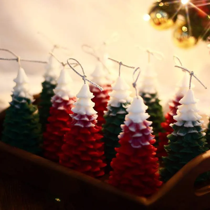 3D Albero di Natale Pigna Stampo candele in silicone Sapone Argilla Realizzazione di decorazioni torte fai da te 2010232775