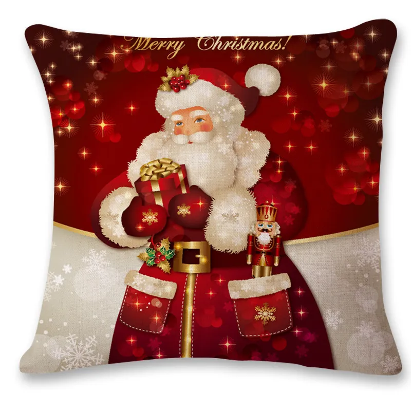 45 * 45cm Christmas Squow Cash Sofa Sofa Thitter Coussin Coussin Coussin d'oreiller Home Chemin de Noël Couvercle Couvercle 10 Styles en gros