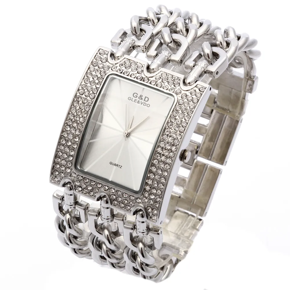 Gd marca superior de luxo feminino relógios pulso relógio quartzo senhoras pulseira relógio vestido relogio feminino saat presentes reloj mujer 201217241i