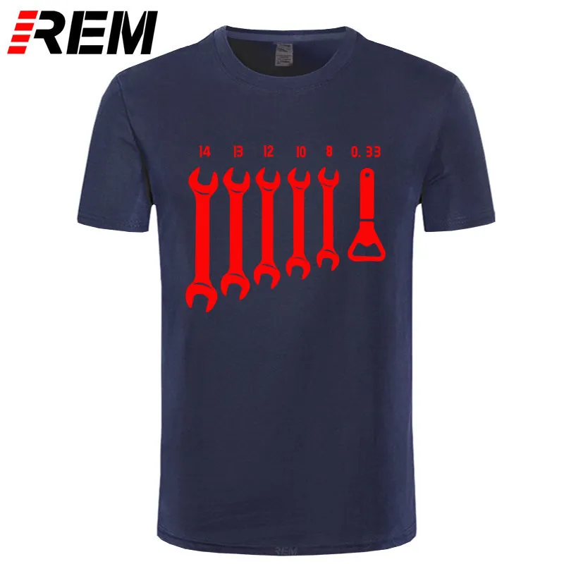 Vis à vis REM Clé mécanique T-shirts mécaniciens Hommes Caractéristiques Fix Ingénieur Tee-shirt Coton Funny The Shirts Top Hommes Vêtements 220302