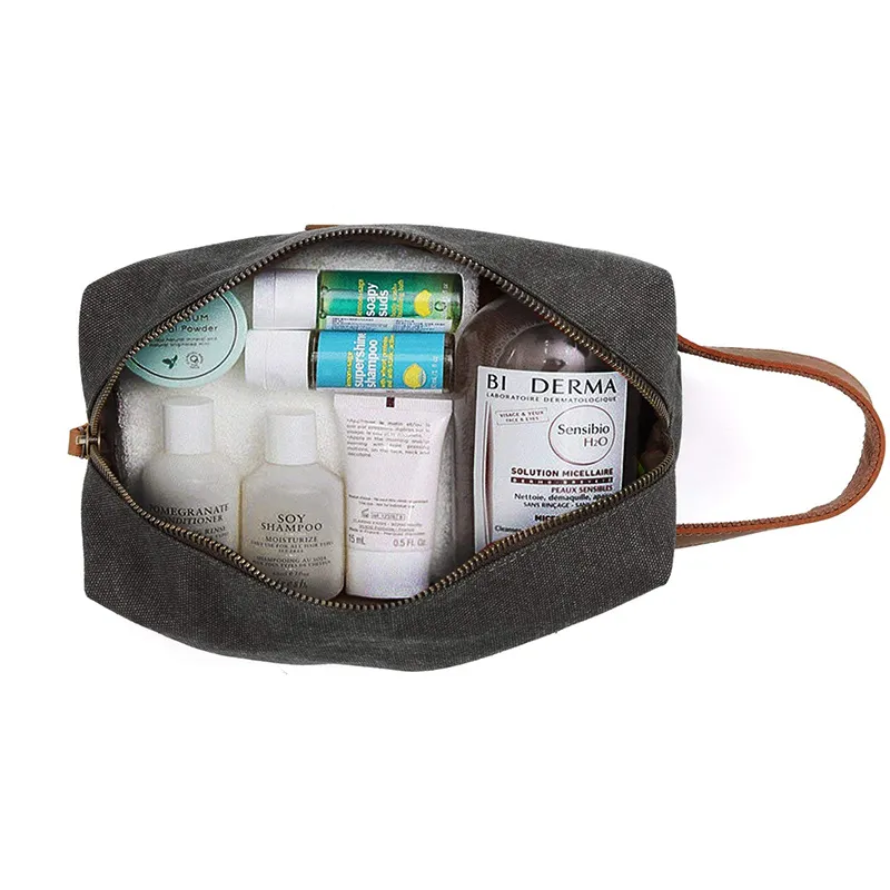 Mens Toiletry Bag Canvas Dopp Kit Travel Bathroom Bag Shaving Shower Cosmetic Cosmetic Makeup Organizer Y200714340l