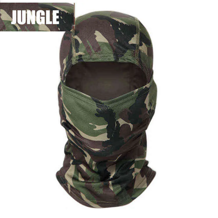 Multicam Tactique Balaclava Militaire Masque Complet Bouclier Couverture Cyclisme Armée Airsoft Chasse Chapeau Camouflage Balaclava Écharpe Y1229