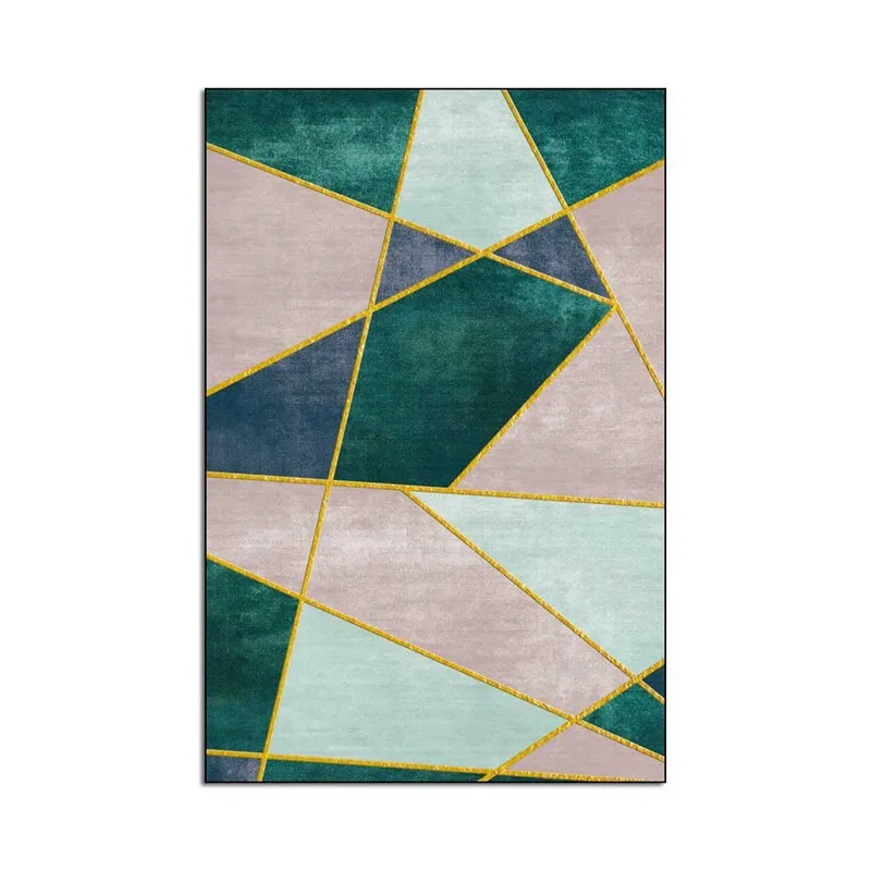Black Kitchen Rugs, Yellow and Grey Carpet: Geometric Area Rug, Nordic ...