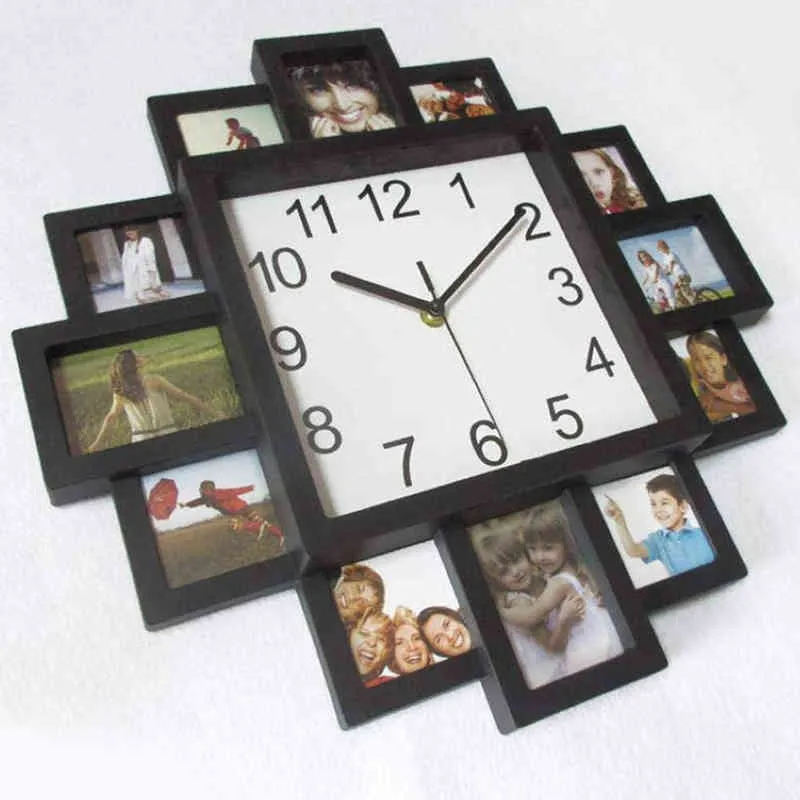 2020 New Large Wall Clock Photo Frame Modern Design 3d Clocks Living Room Home Decor Picture Display Create Valentines Day Gift H1230