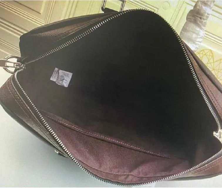 2021 Äkta läderportföljdesigner Mens Bag Högkvalitativ man Bag Famous Brand Mens Shoulder Bags Computer Bag Crossbody Bags 2598