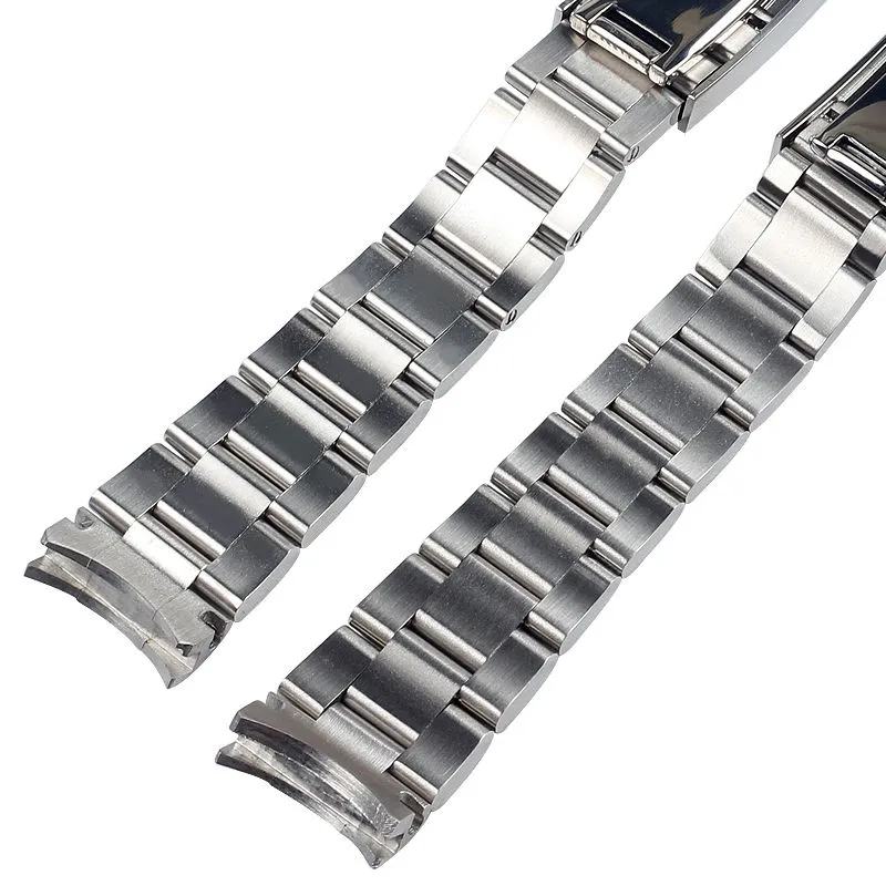 mens designer watches high quality 20mm Stainless Steel Watchband with adjustable grid buckle brush Bracelet for Sub-Gmt aaa clasp