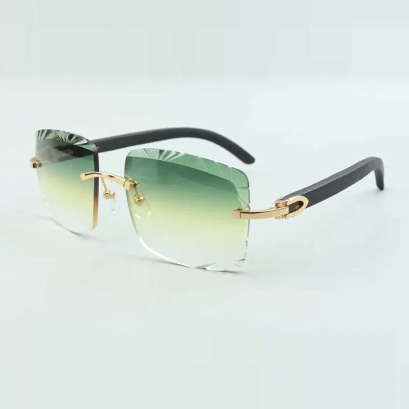 Деревянные солнцезащитные очки 3524020 с черными деревянными ножками и линзами диаметром 58 мм255 м
