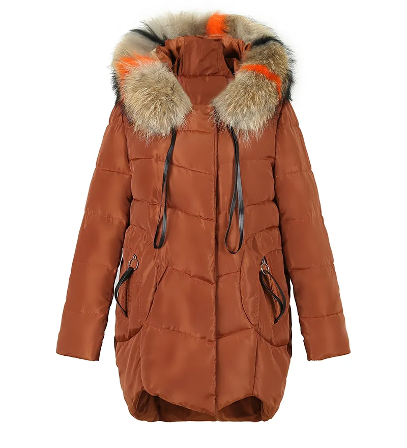 Winter Women Long Jacket Solid Slim Parka Mujer Mujer Corean Plus بحجم مقنعن من الفرو ذي المقنعين السميك معطف الشتاء للسيدات 201214