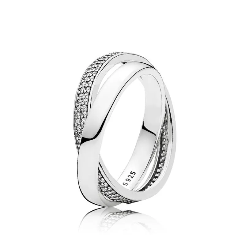 Kakany 925sterling Silver Staggered Able Ring Ring Series مناسبة لـ DIY Original Woman Gift Merry Christmas Jewelry1275M