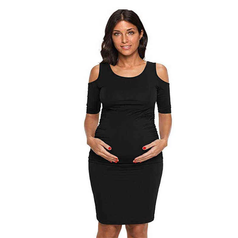 Kadınlar Biank Annelik Elbise Kadın Moda Tüm Maç V Yaka Seksi Gevşek Büyük Kravat Boyalı Çizgili Parantez Elbise Hamile Kadın Giysileri G220309
