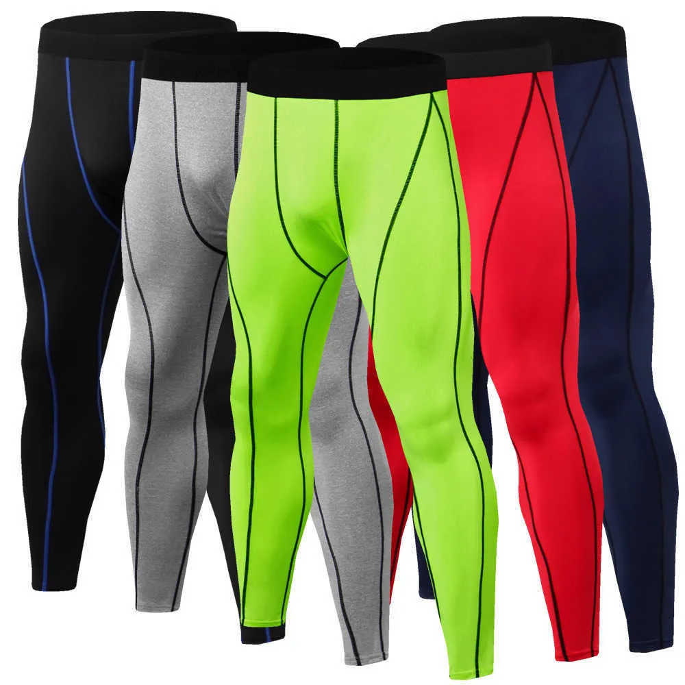 Fashion Sweatpants Mens Fitnessbyxor Running Träning Andas Snabbtorkande byxor Män Elastiska Tights