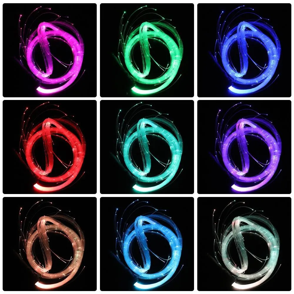 LED Fiber Optic Optic Whip Cable LED Glow Glow Gloves Multicolor Dance Whip Light Up Rave Toy Flashlight Dance Festival Glow LED 201216266H