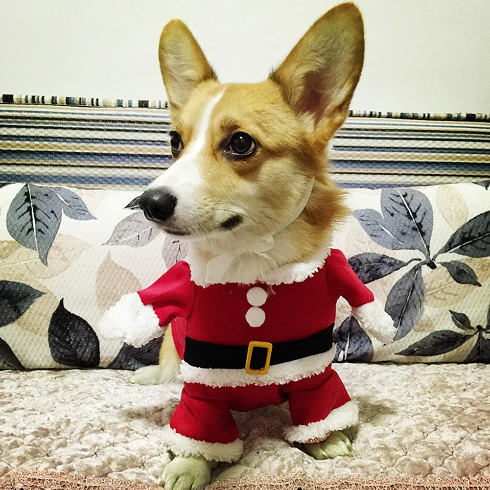 Dog Odzież Boże Narodzenie Pet Santa Claus garnitur Kostiumy Kot Puppy Kombinezon Bluzy Ubrania